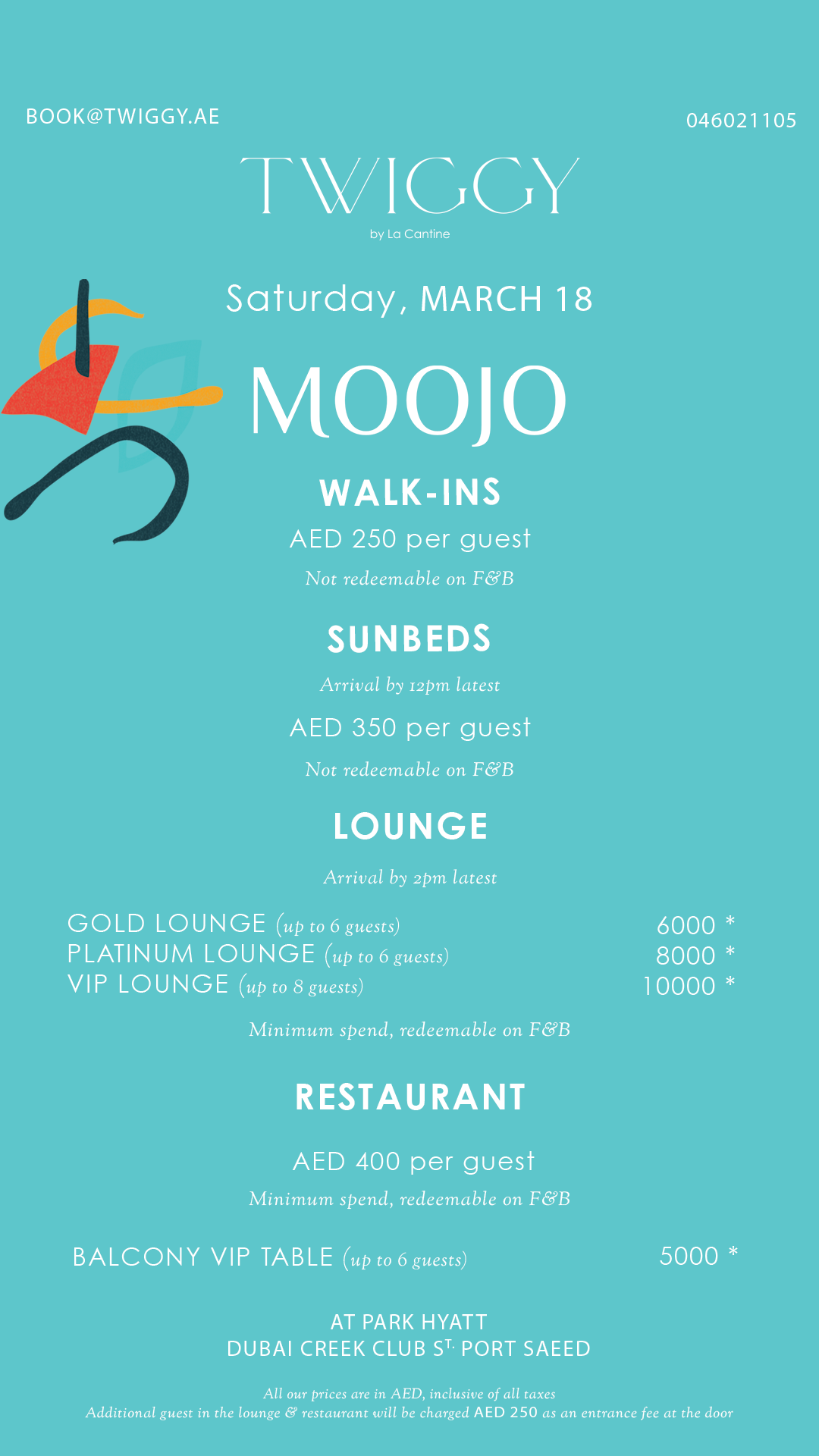 mojo event prices